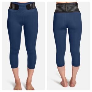 Tommie Copper Lower Back Support Leggings with Adjustable Straps Navy Large New
